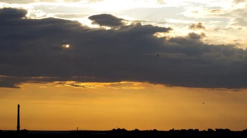Sunset over Kaunas timelapse Stock Footage 93782873
