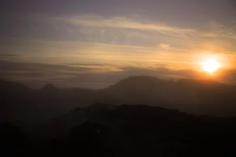 Sunset over krafla Stock Photos
