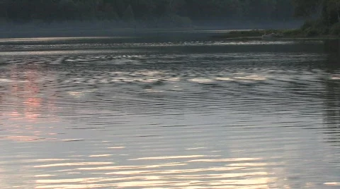 Sunset over Lake Arrowhead Stock Footage 573596