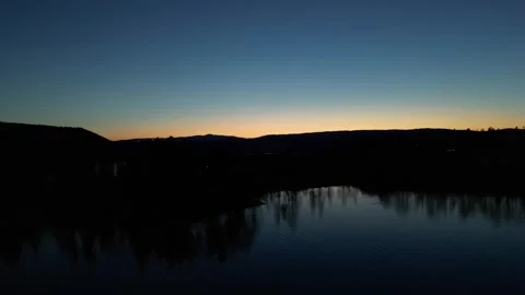 Sunset over Lake Eikeren Stock Footage 306847116