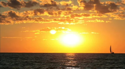 SUNSET OVER LAKE Stock Footage 328375