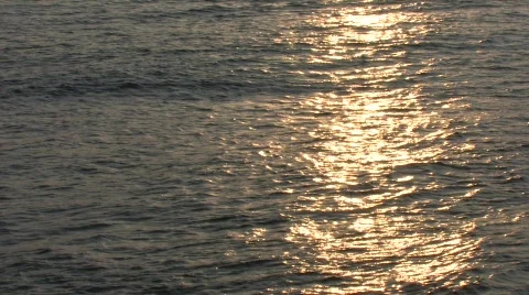 Sunset Over the Lake Stock Footage 687409