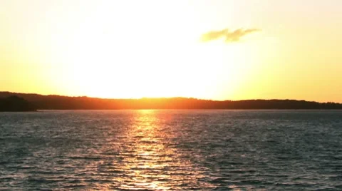 Sunset over a lake. Stock-Footage 8661004