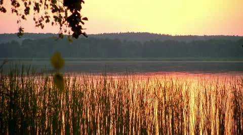 Sunset over the Lake Stock Footage 11615701