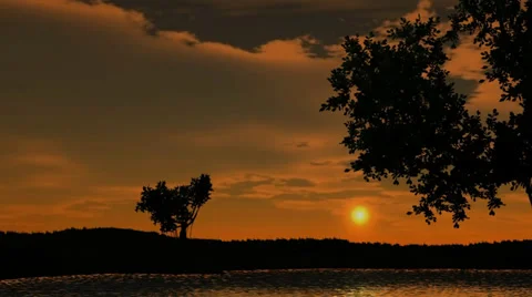 Sunset over a Lake  Vidéo 33989846
