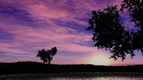 Sunset over a Lake  Video stock 33989920