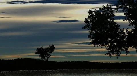  Sunset over a Lake Video stock 33992442