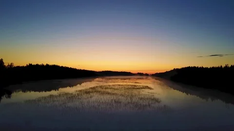 Sunset over Lake. Video stock 80220095