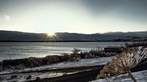 Sunset over Lake Vídeo Stock 99166045