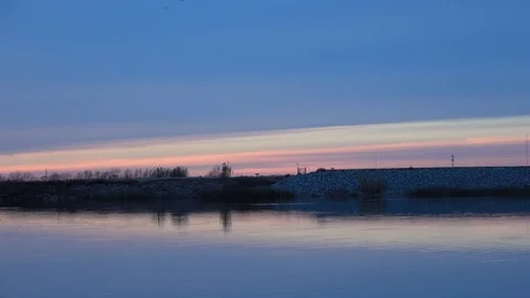 Sunset over the lake. Stock Footage 100298207