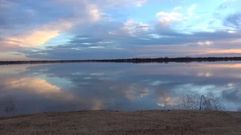 Sunset over the lake. Stock Footage 100298405