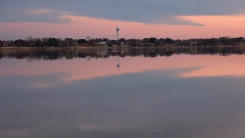 Sunset over the lake. Stock Footage 100298796