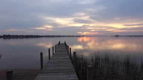 Sunset over the lake. Stock Footage 103389570