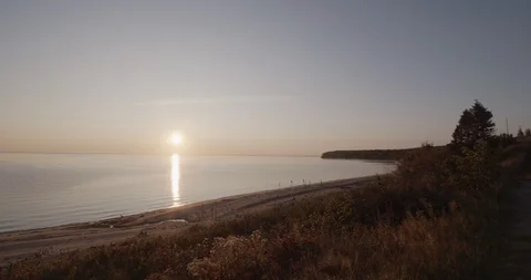 Sunset over a lake  Stock Footage 116794470