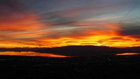 Sunset Over Lake Stock Footage 123453103