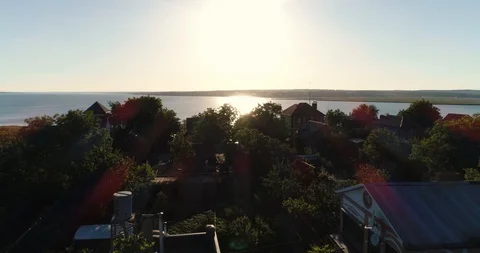 Sunset over the lake Stock Footage 129900017