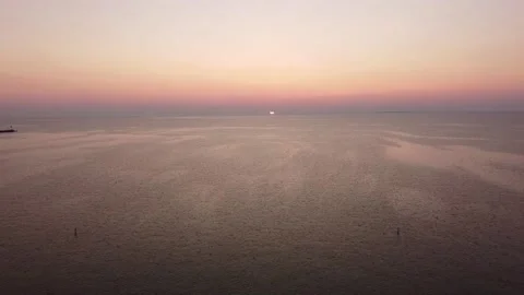 Sunset Over the Lake Stock Footage 159450967