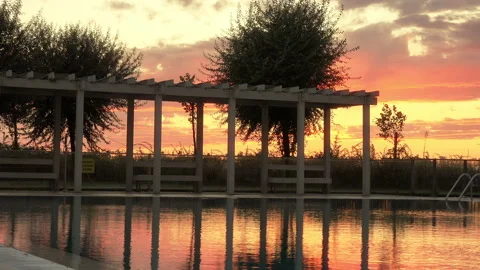 Sunset over the lake Stock Footage 165140233