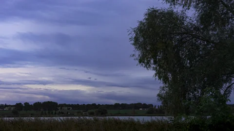 Sunset over the lake Video stock 167853735