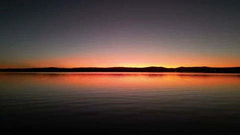 Sunset over the lake. Stock Footage 208923705