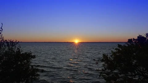 Sunset over Lake Video stock 230928508