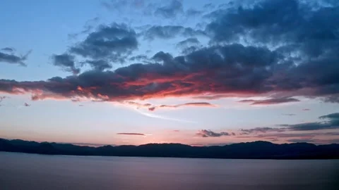 Sunset over the lake Stock Footage 273075298