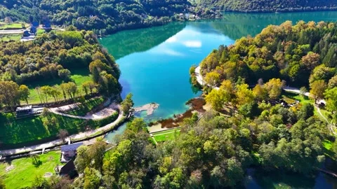 Sunset Over Lake Stock Footage 296461286