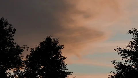 Sunset Over Lake Lyse: Static Tripod Shot Stock Footage 324961864