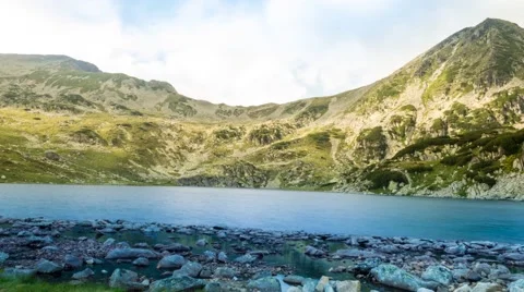 Sunset over lake mountain Stock Footage 44820302