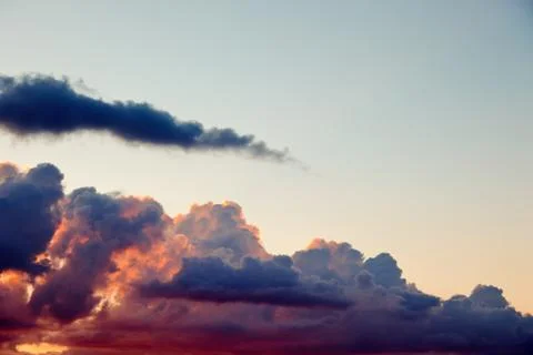 Sunset over lake Stock Photos