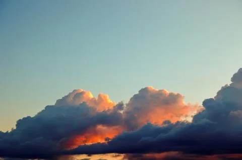 Sunset over lake Stock Photos