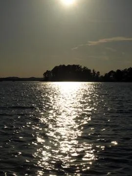 Sunset over the Lake Foto stock