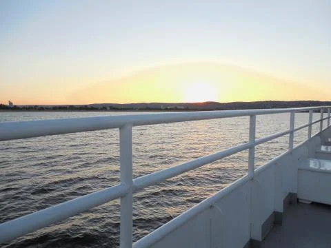 Sunset Over the Lake. Stock Photos