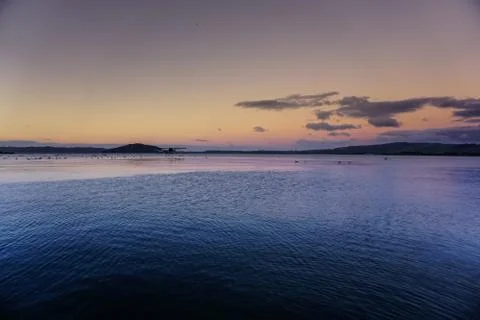 Sunset over Lake Foto stock
