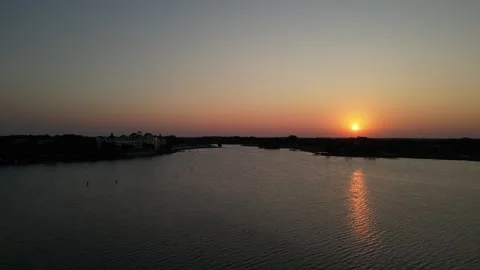 Sunset over Lake Sumter in Florida Stock Footage 291904349