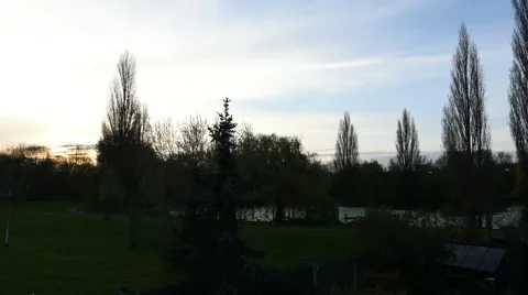 Sunset over lake timelapse Stock Footage 63274218