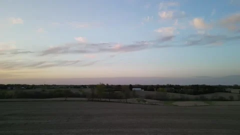 Sunset over the land Stock Footage 300195367