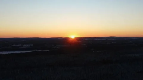 Sunset over lapland Stock Footage 150741123
