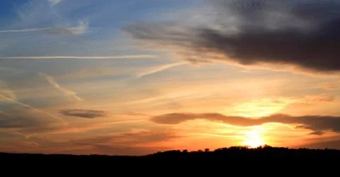 Sunset over Leeds Foto stock