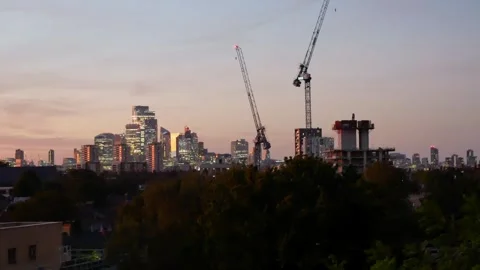 Sunset over London Stock Footage 285079845