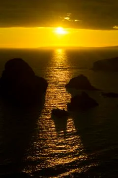 Sunset over loop head county clare Stock Photos