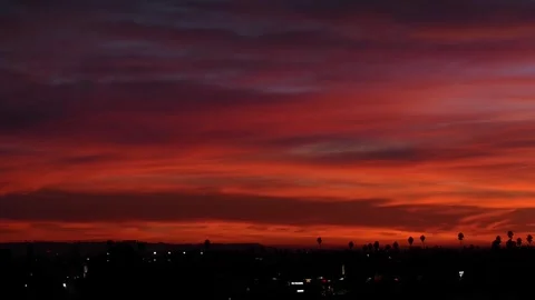 Sunset over Los Angeles Vídeo Stock 284681529