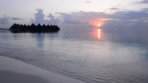 Sunset over the luxury resort. Stock Footage 82902233