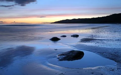 Sunset over lyme regis Stock Photos
