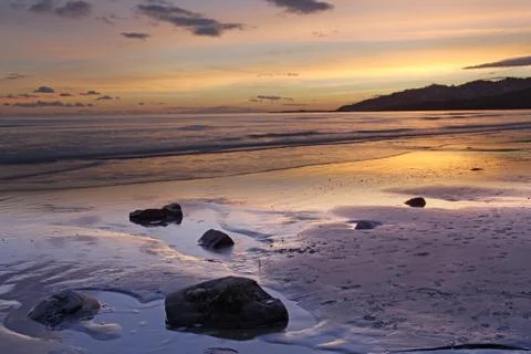 Sunset over lyme regis Stock Photos