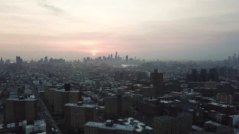 Sunset Over Manhattan from Brooklyn Video stock 88752165