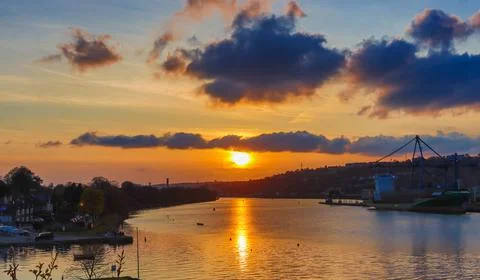 Sunset Over Marina. Foto stock