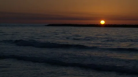 Sunset Over the Mediterranean Video stock 76977124