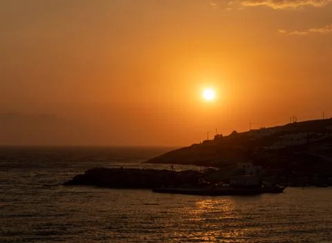 Sunset over the Mediterranean Stock Photos