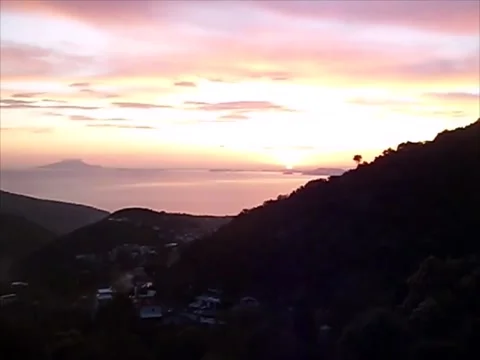 Sunset over the Mediterranean sea Stock Footage 135084628